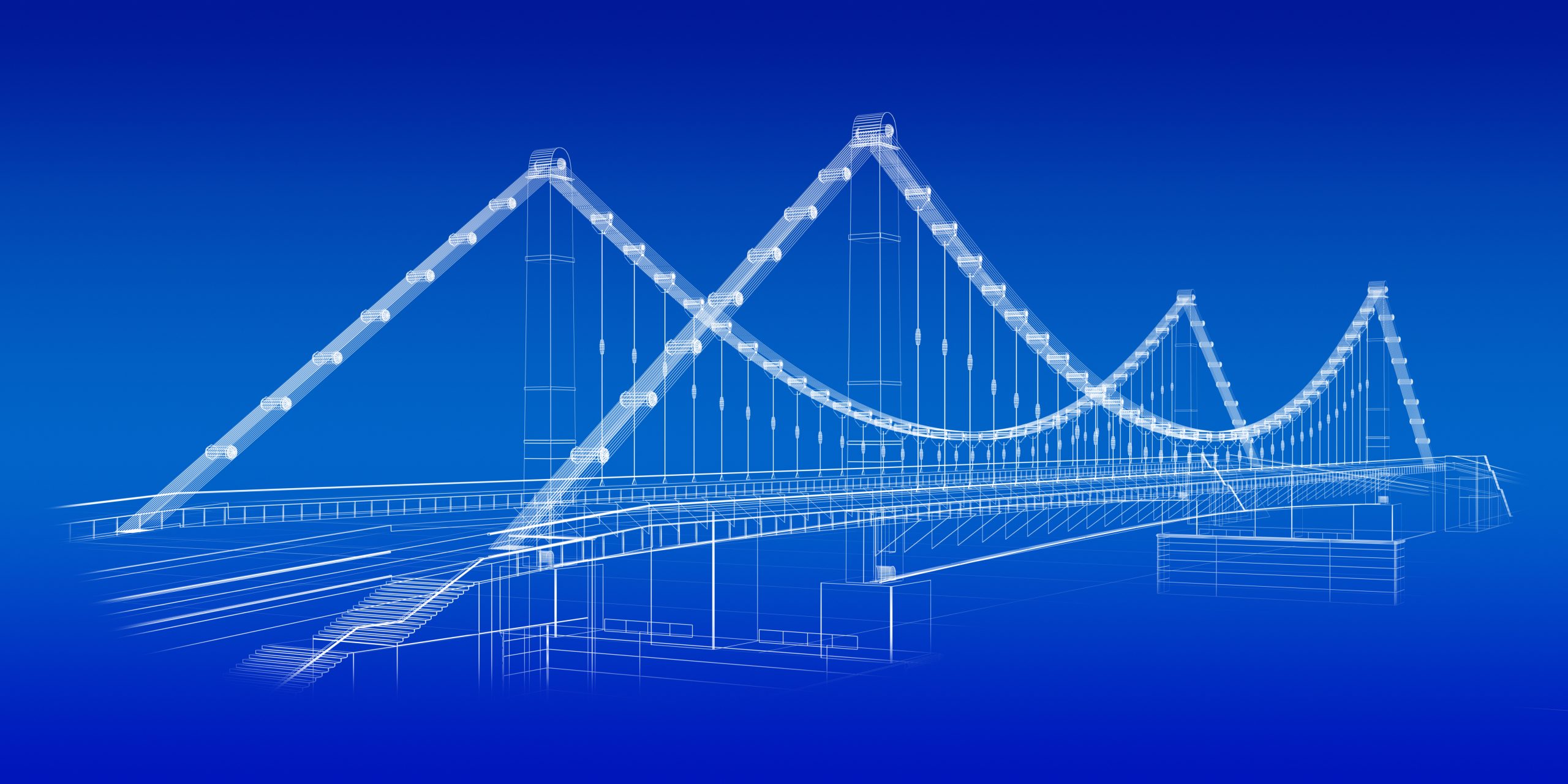 Symbolbild: Blaupause Brücke